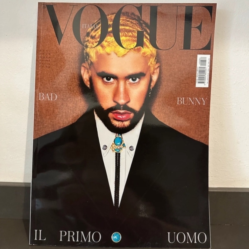 Vogue Italia August 2024 Bad Bunny 886 Armani